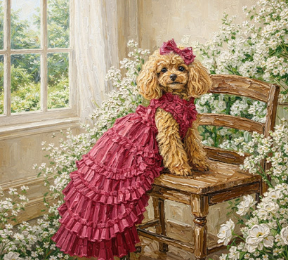 犬のアート作品